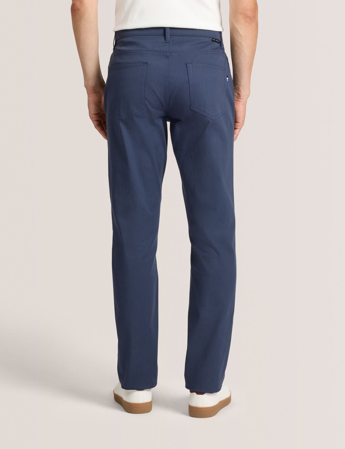 Ted Baker COMPACT HERRINGBONE TROUSERS - Blue Nights