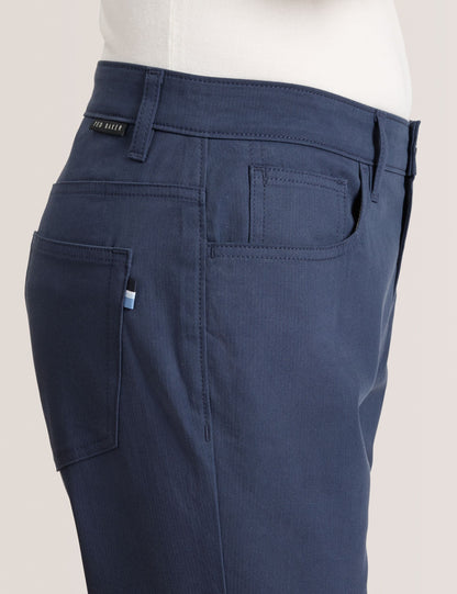 Ted Baker COMPACT HERRINGBONE TROUSERS - Blue Nights