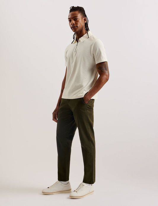 Ted Baker HAYBRN - Khaki Regular Fit Woven Texture Chinos