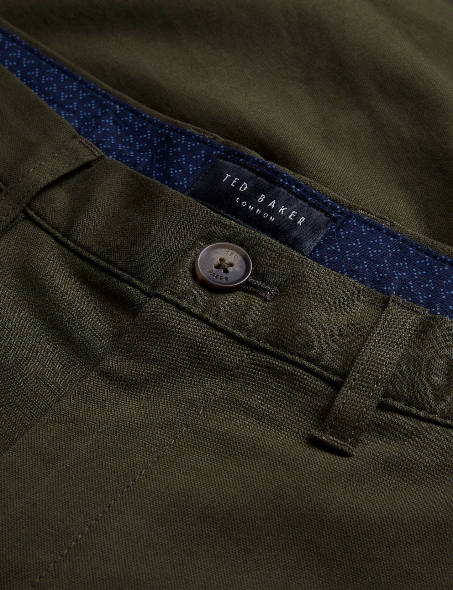 Ted Baker HAYBRN - Khaki Regular Fit Woven Texture Chinos