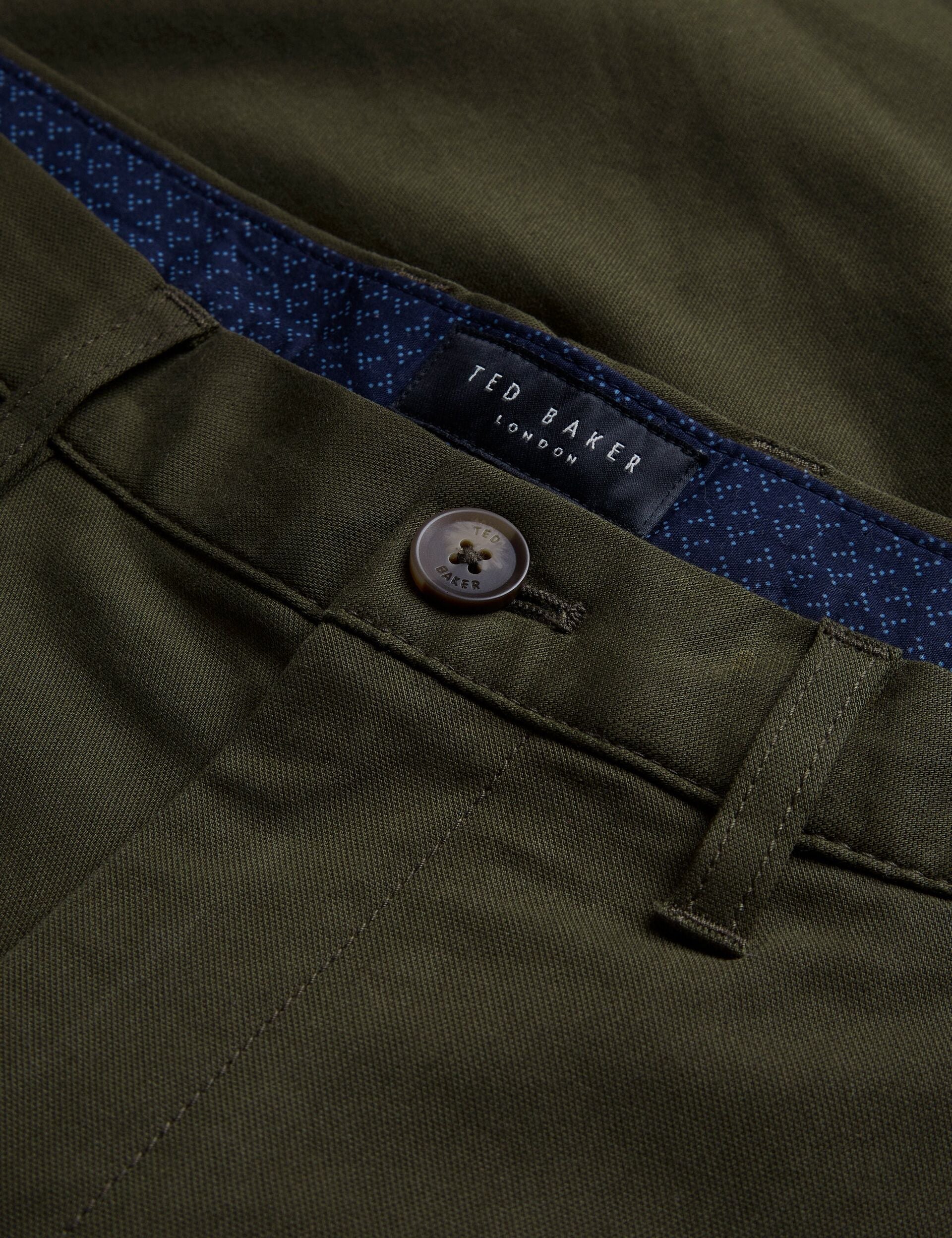 Ted Baker HAYBRN - Khaki Regular Fit Woven Texture Chinos