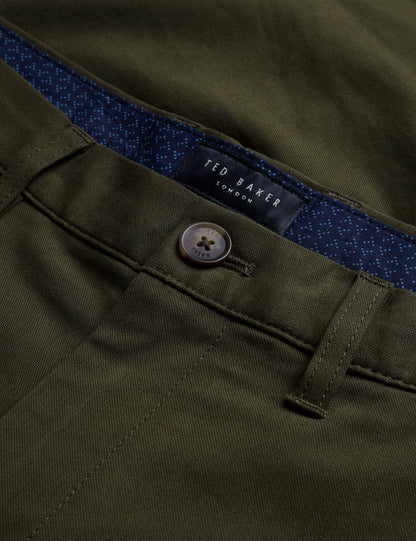 Ted Baker HAYBRN - Khaki Regular Fit Woven Texture Chinos