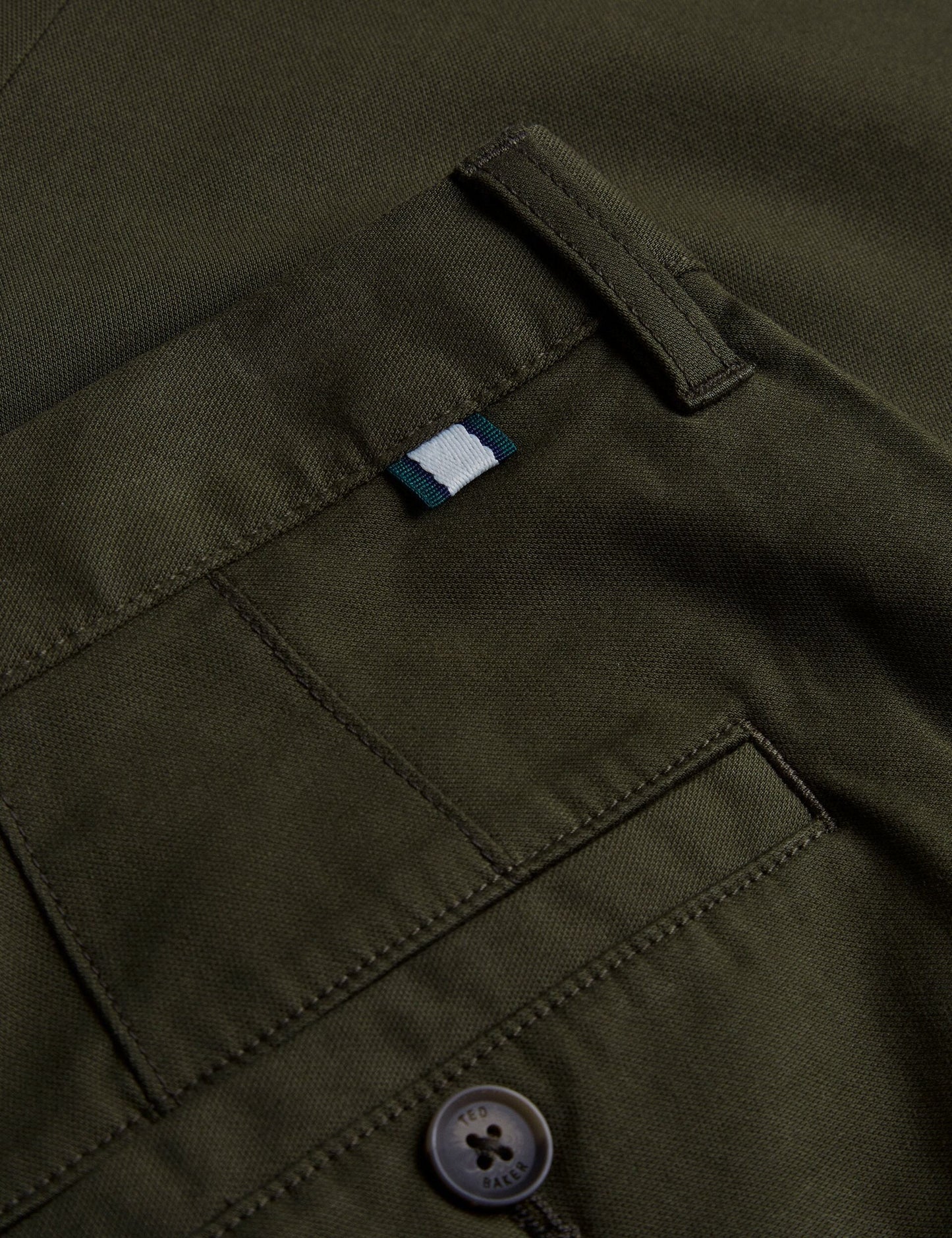 Ted Baker HAYBRN - Khaki Regular Fit Woven Texture Chinos