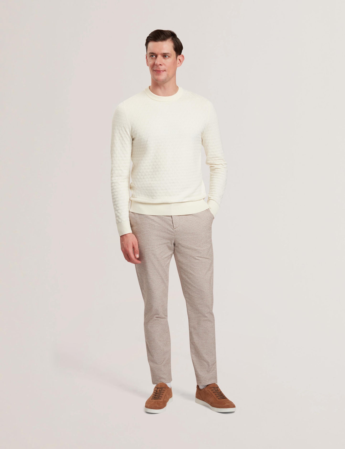 Ted Baker HANDLY - Micro Houndstooth Slim Fit Pants