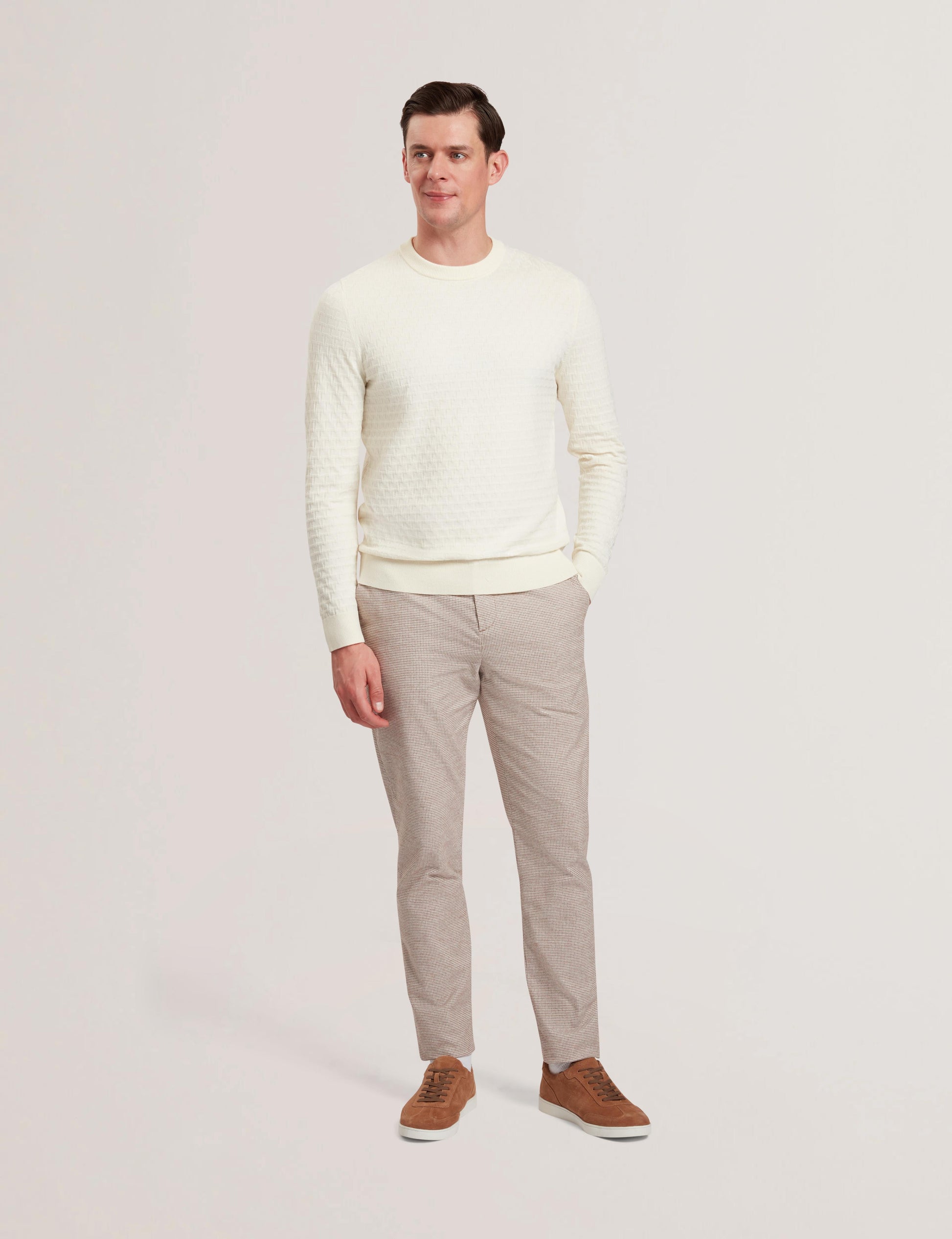 Ted Baker HANDLY - Micro Houndstooth Slim Fit Pants