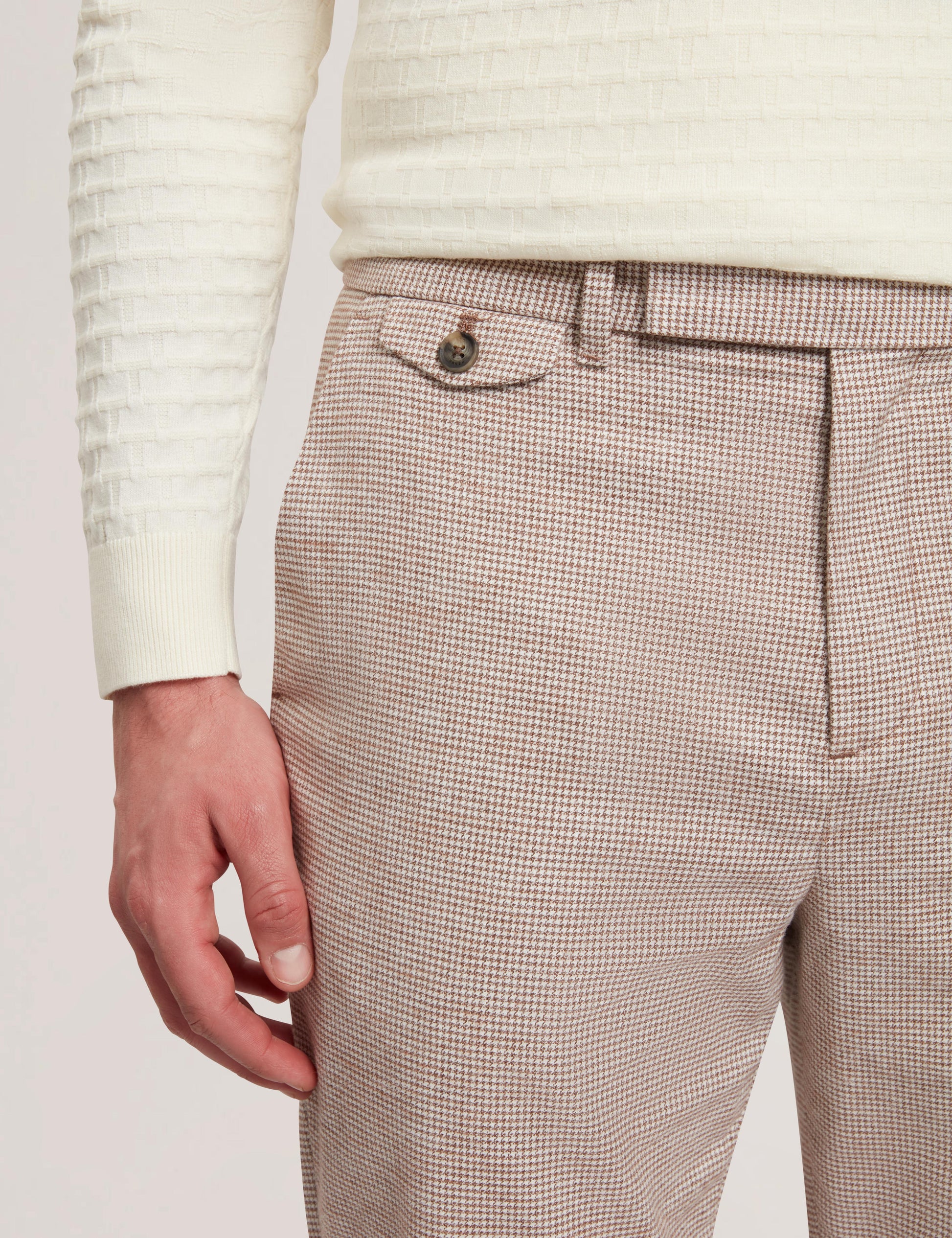 Ted Baker HANDLY - Micro Houndstooth Slim Fit Pants