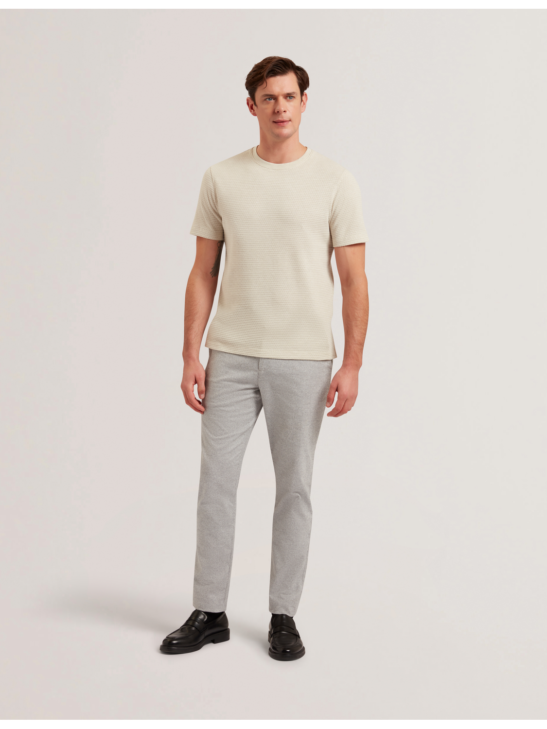 Ted Baker HANDLY - Micro Houndstooth Slim Fit Pants