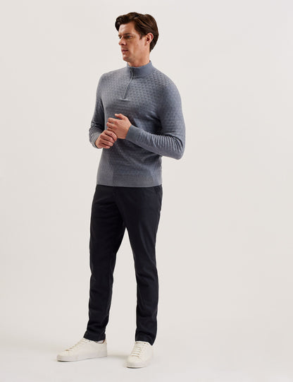 Ted Baker NOUNDS - Navy Puppytooth Check Slim Fit Pants
