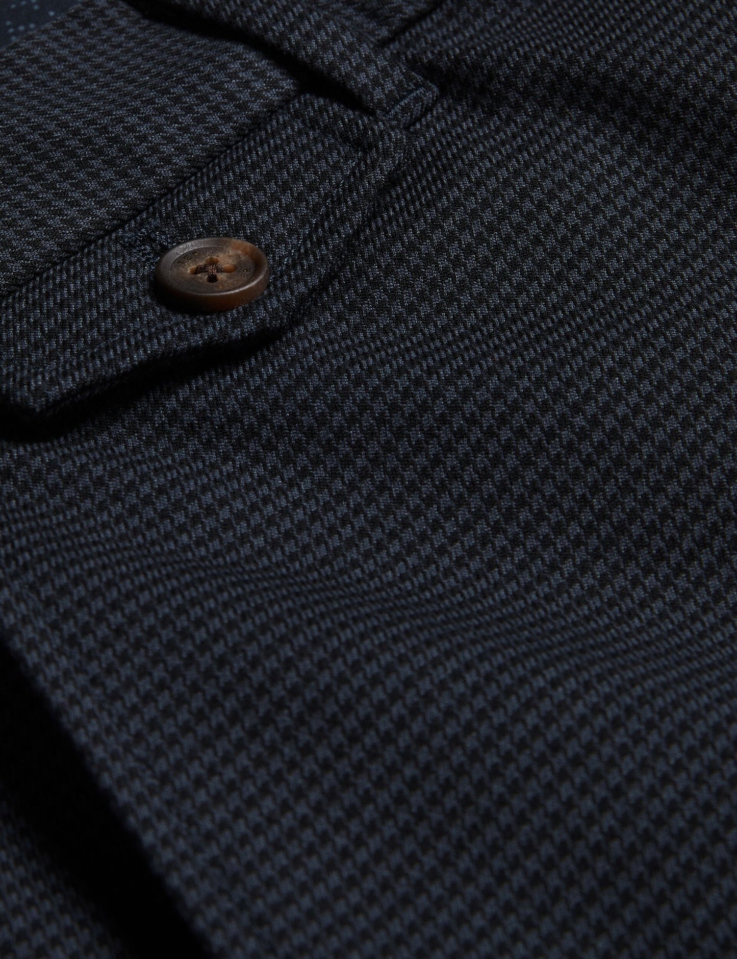 Ted Baker NOUNDS - Navy Puppytooth Check Slim Fit Pants