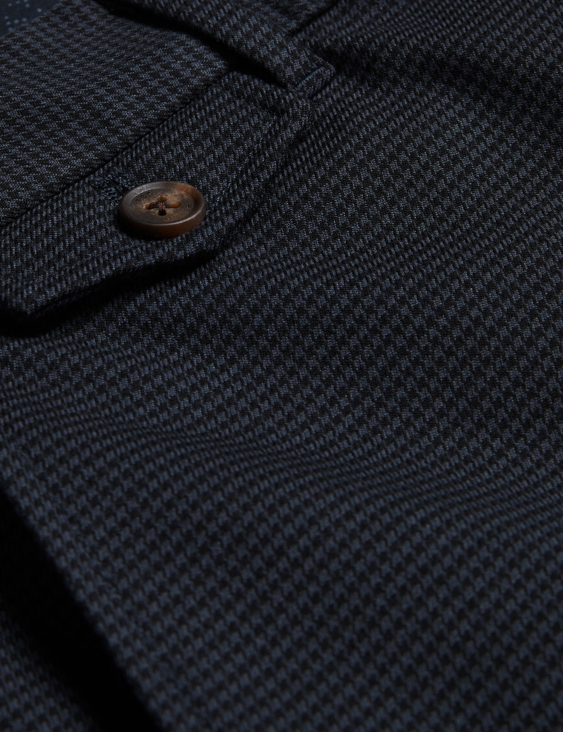 Ted Baker NOUNDS - Navy Puppytooth Check Slim Fit Pants