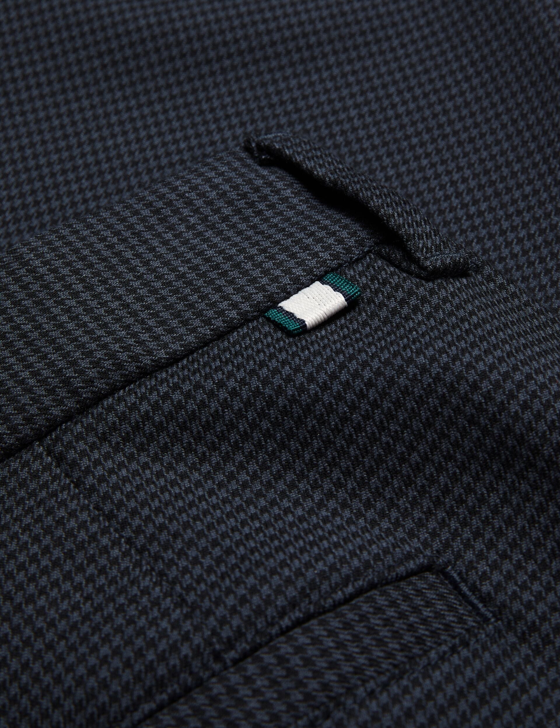 Ted Baker NOUNDS - Navy Puppytooth Check Slim Fit Pants