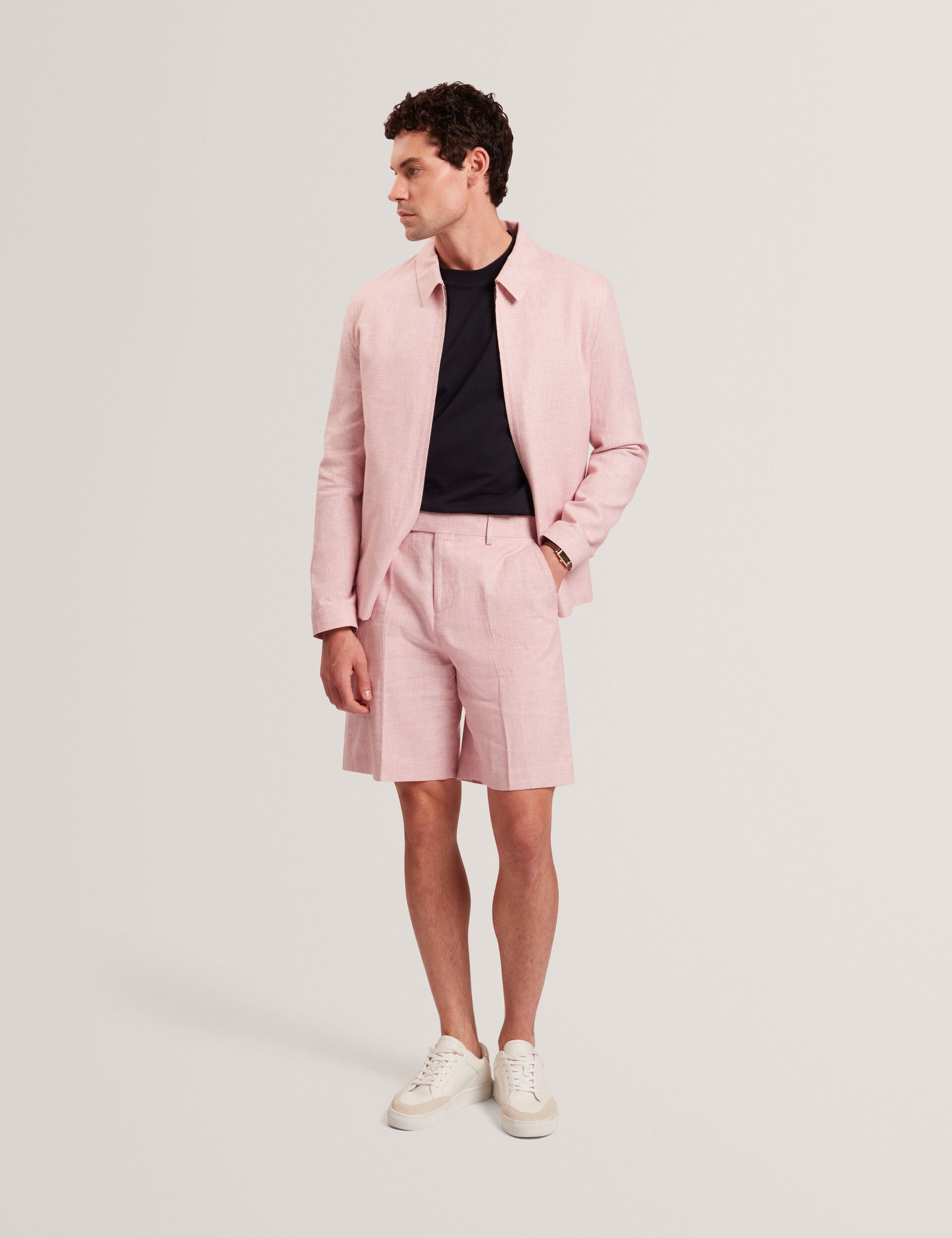 Ted Baker GIVRAN Slim Fit Linen Blend Tailored Shorts