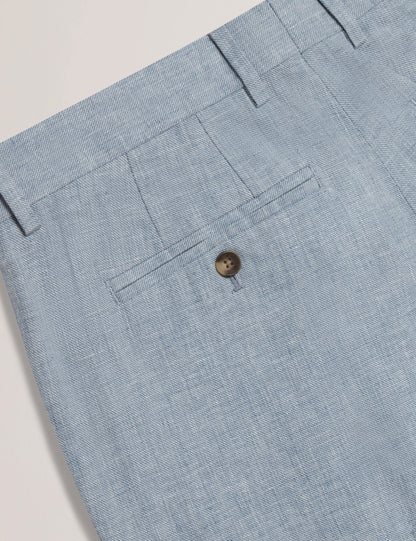 Ted Baker KENLEYS - Navy Linen Cotton Woven Tailored Shorts