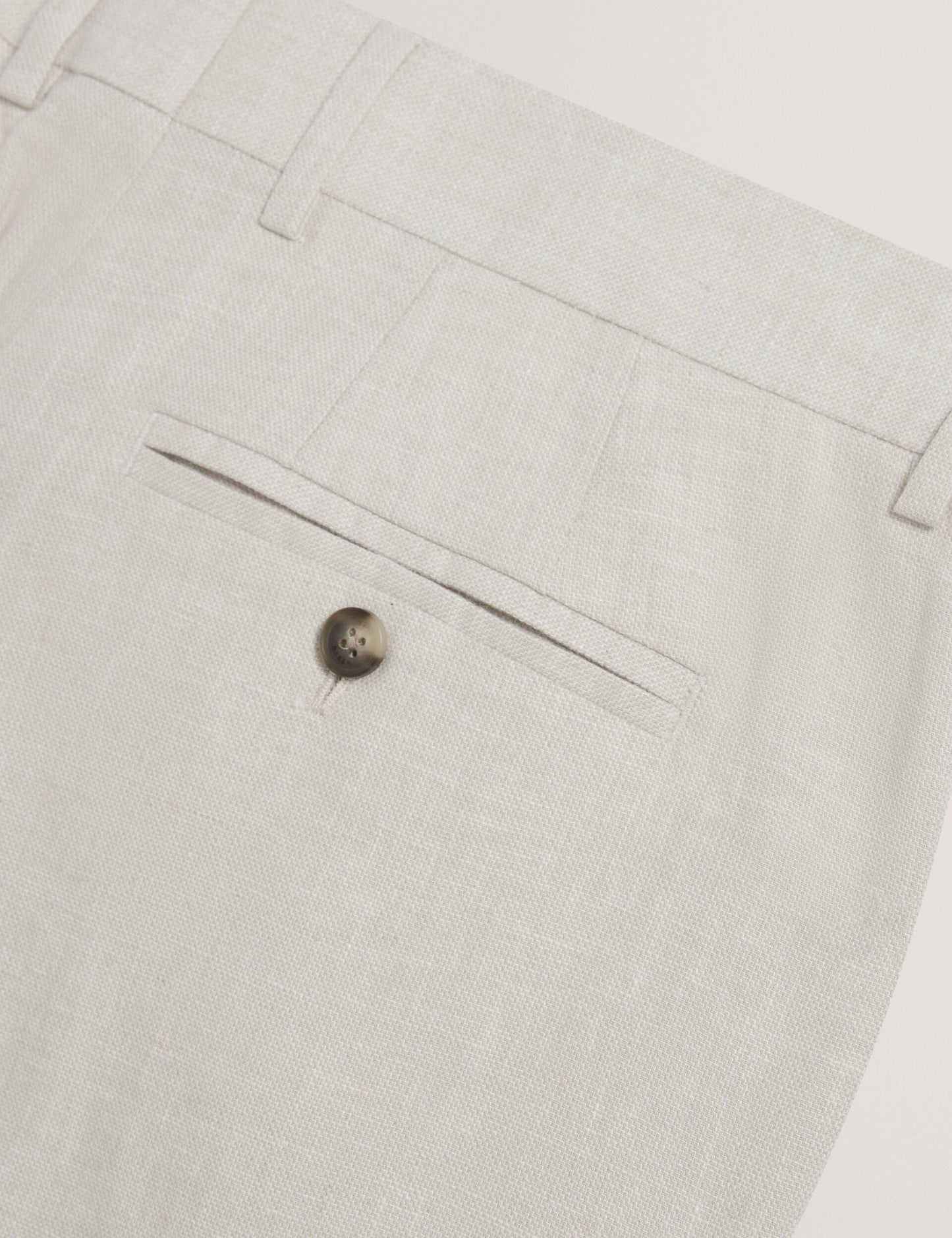 Ted Baker KENLEYS - Stone Linen Cotton Woven Tailored Shorts