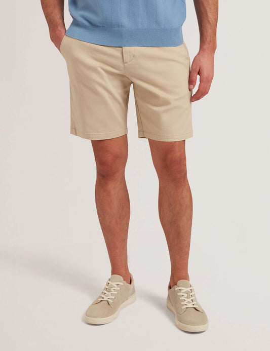 Ted Baker BARNHAM - Stone Cotton Blend Chino Shorts