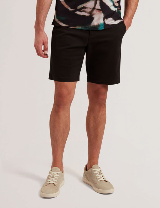 Ted Baker BARNHAM - Black Cotton Blend Chino Shorts