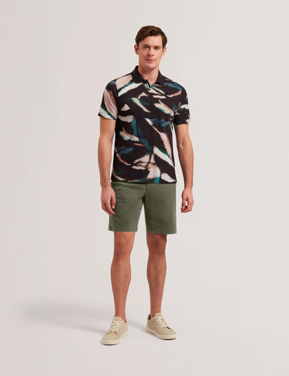Ted Baker BARNHAM - Khaki Cotton Blend Chino Shorts