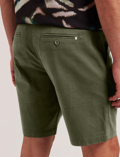 Ted Baker BARNHAM - Khaki Cotton Blend Chino Shorts