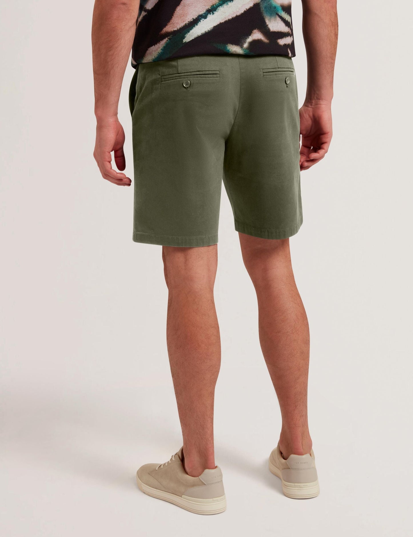 Ted Baker BARNHAM - Khaki Cotton Blend Chino Shorts