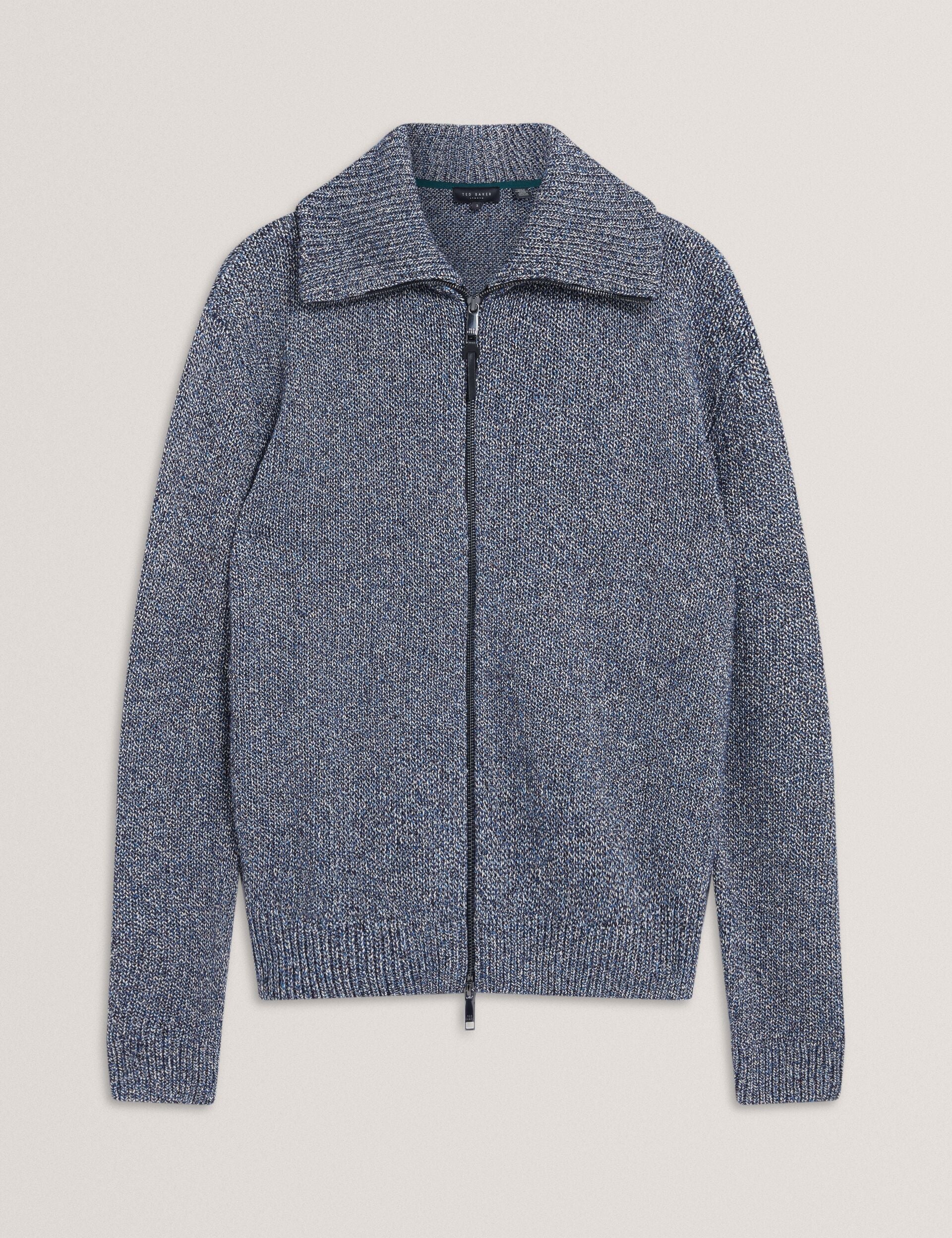 Ted Baker VARINK Twisted Yarn Knit Zip-Through Jumper