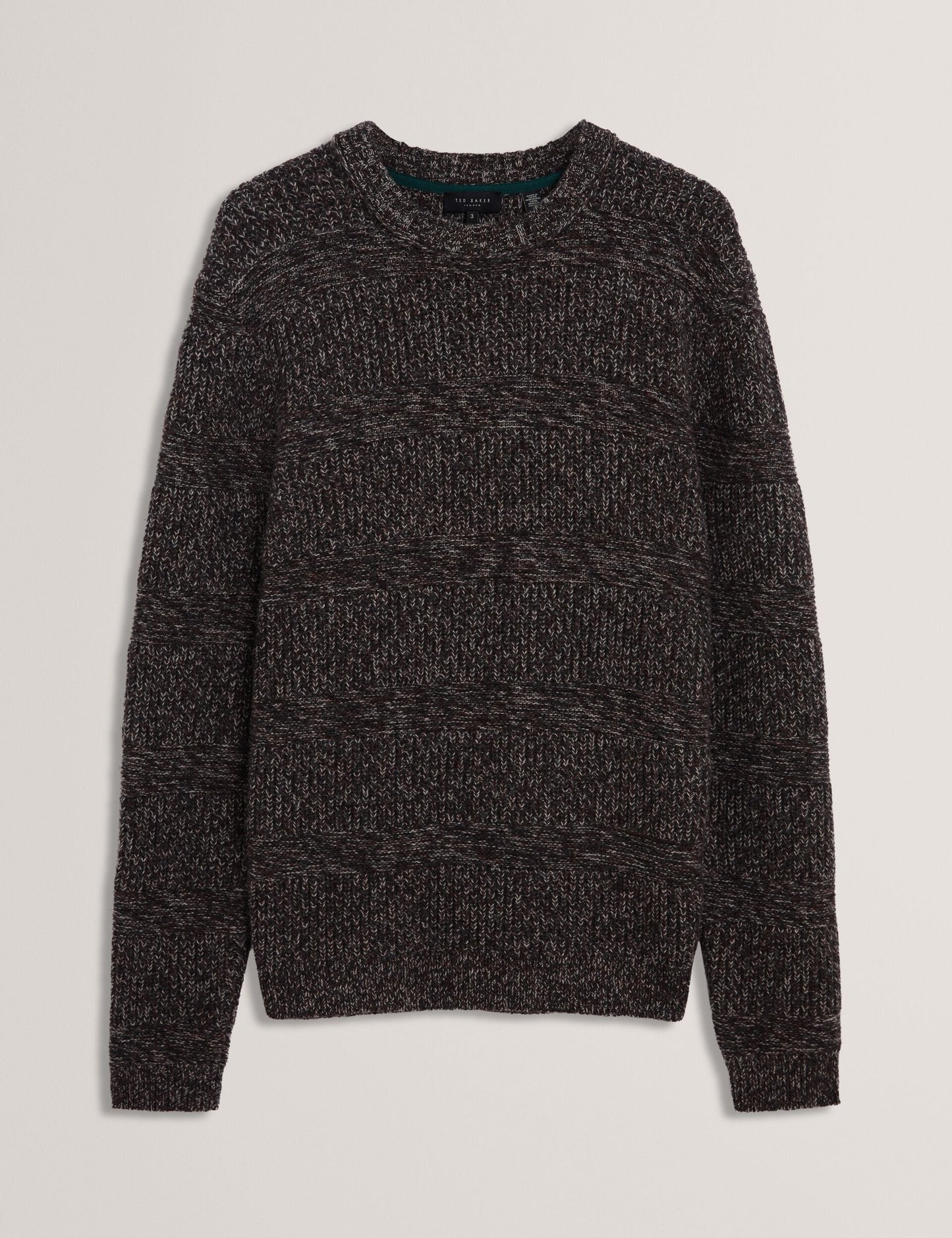 Ted Baker MORVEN Marled Wool Knit Crew Neck Sweater