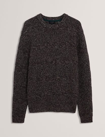 Ted Baker MORVEN Marled Wool Knit Crew Neck Sweater