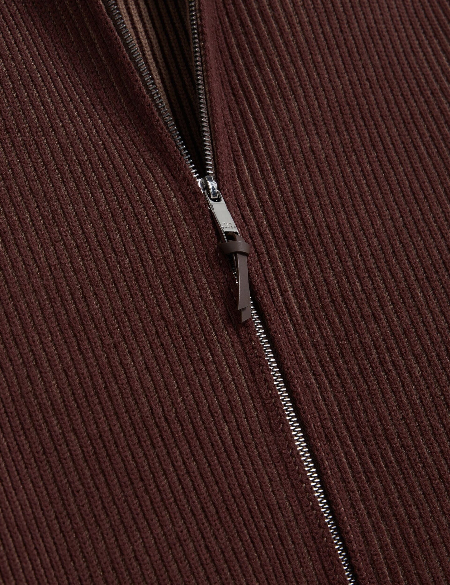 Ted Baker ROMANI Rib Knit Funnel Neck Zip-Up Sweater