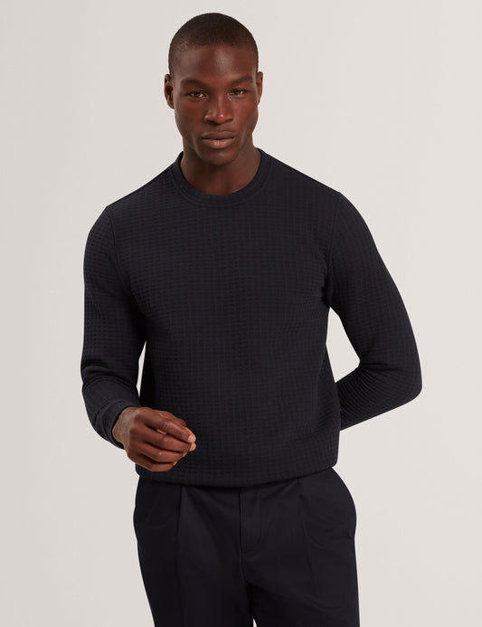 Ted Baker ORLAITE Waffle Knit Crew Neck Sweatshirt