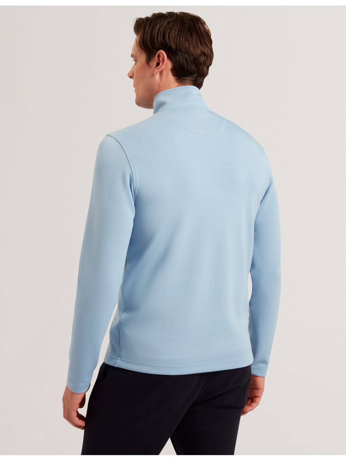 Ted Baker SIMONEA - Textured Panel Half-Zip Modal Sweatshirt