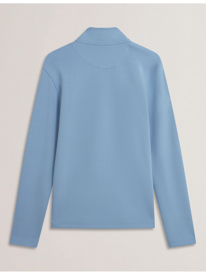 Ted Baker SIMONEA - Textured Panel Half-Zip Modal Sweatshirt