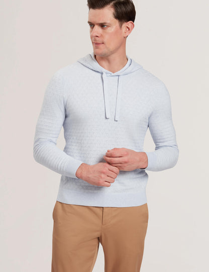 Ted Baker LOULAR - Textured T Knit Wool Blend Hoodie