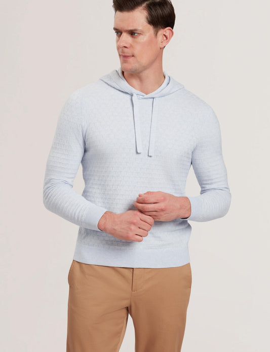 Ted Baker LOULAR - Textured T Knit Wool Blend Hoodie