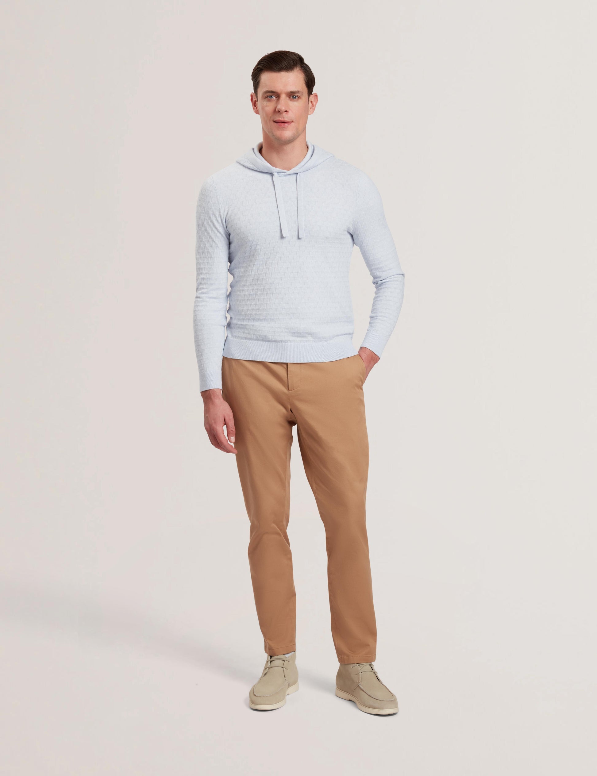 Ted Baker LOULAR - Textured T Knit Wool Blend Hoodie