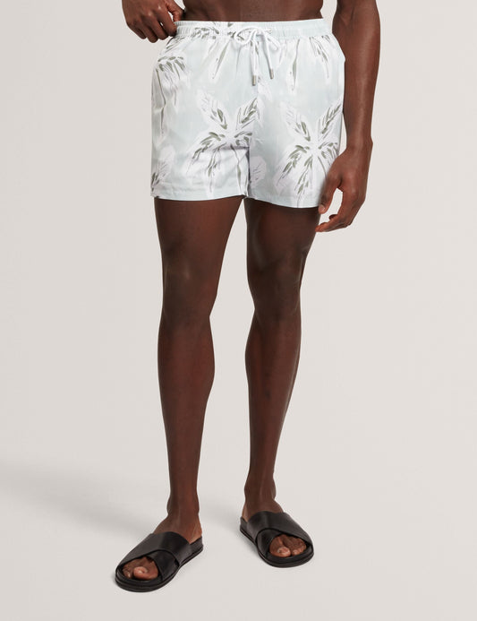 Ted Baker VERDES Palm Print Mid-Length Swim Shorts
