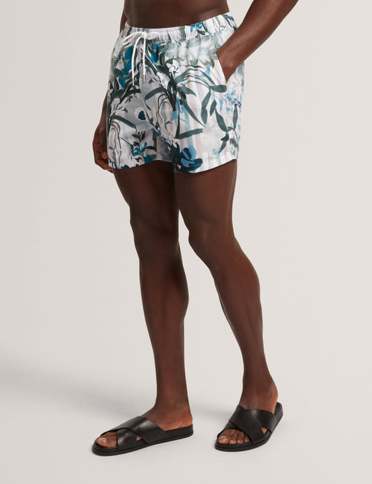 Ted Baker PALMDLE Floral Stripe Elasticated Swim Shorts