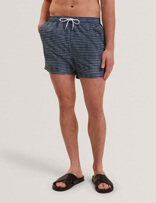 Ted Baker COMPTEN Blurred Check Mid-Length Swim Shorts