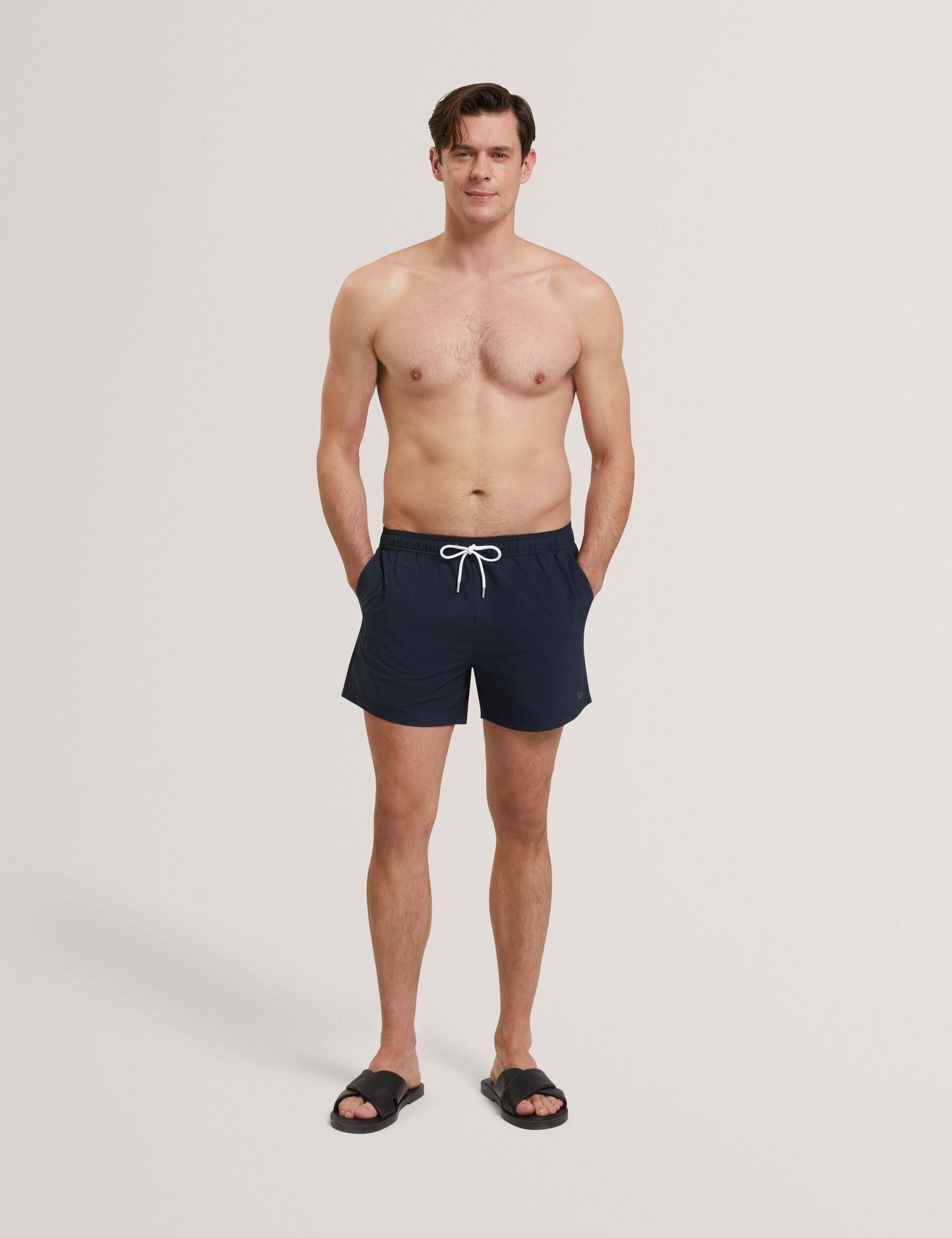 Ted Baker HEFFNER Seersucker Mid-Length Swim Shorts