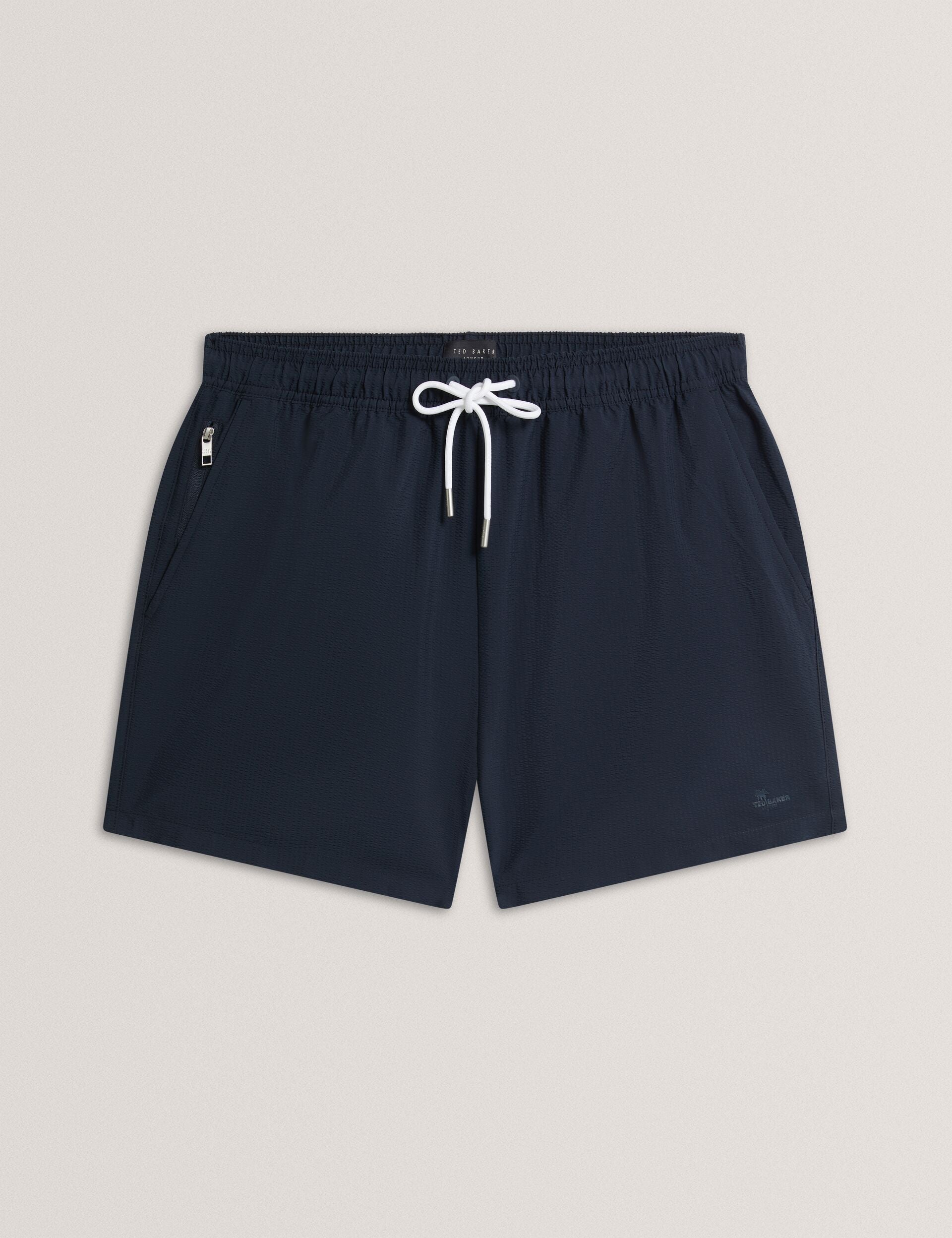 Ted Baker HEFFNER Seersucker Mid-Length Swim Shorts