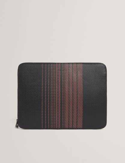 Ted Baker WARENN Striped Woven Leather 13-Inch Laptop Sleeve