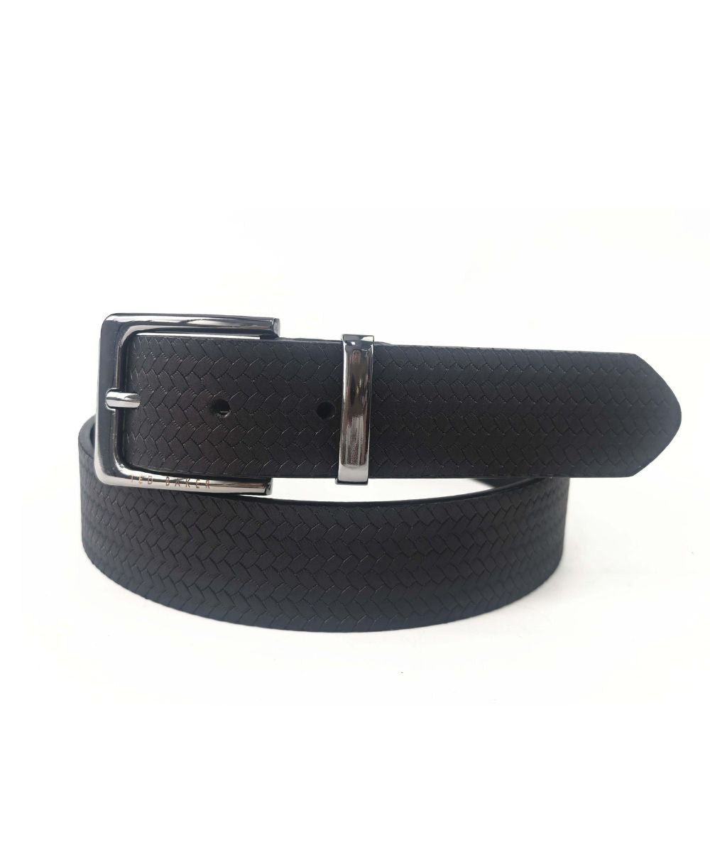 Ted Baker GEO EMBOSSED BELT – Black