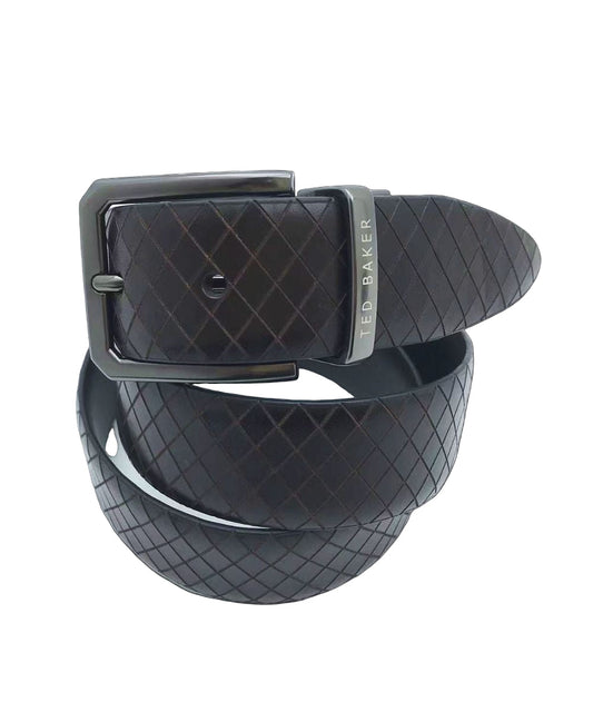 Ted Baker DIAMOND EMBOSSED BELT – Brown