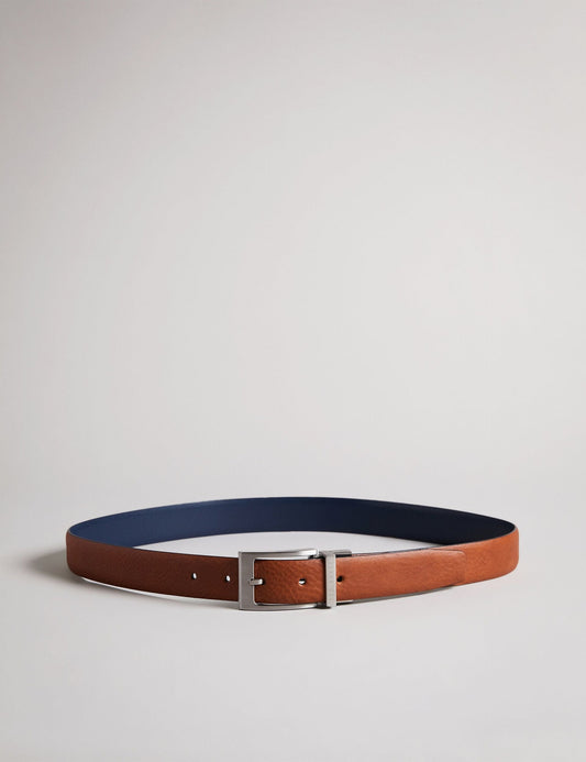 Ted Baker KARMER - Tan Reversible Polished Leather Belt
