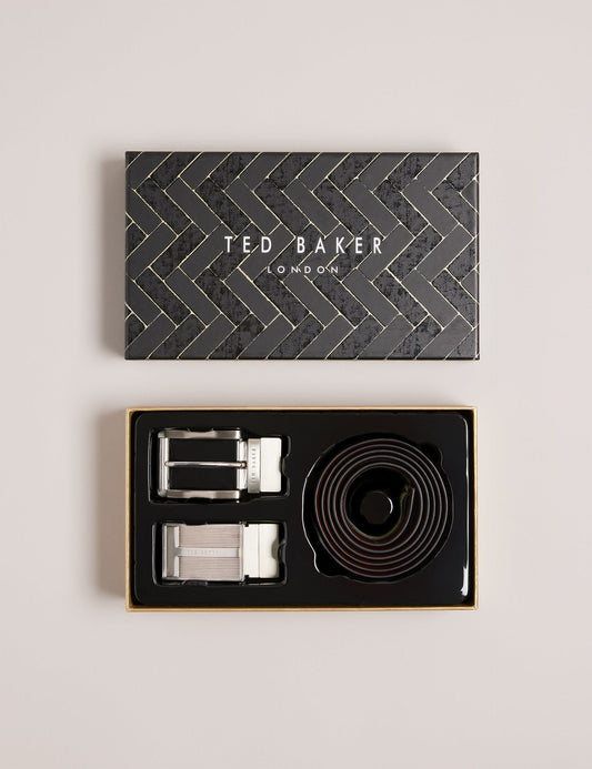 Ted Baker NEWBEY 2-in-1 Reversible Leather Belt Gift Set
