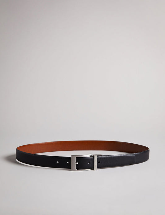 Ted Baker KARMER - Black Reversible Polished Leather Belt