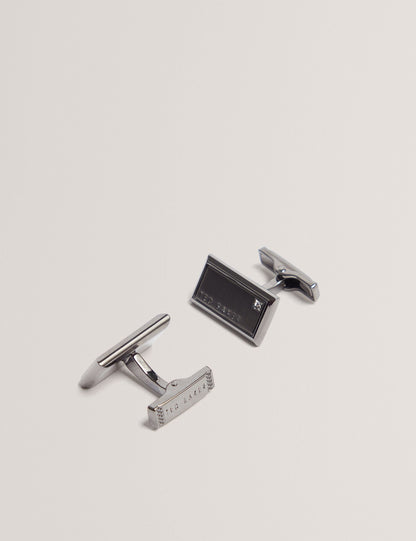Ted Baker KRISTOL Crystal Detail Brushed Metal Cufflinks