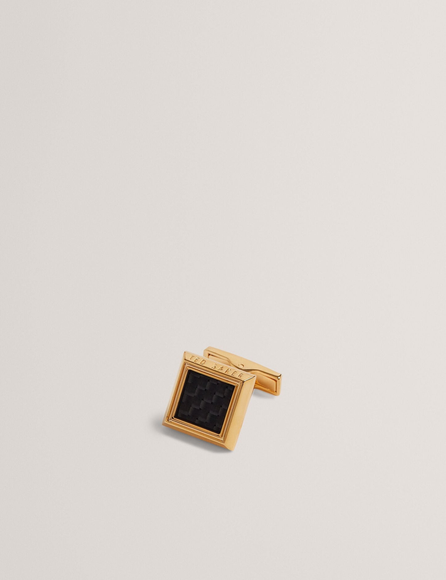 Ted Baker CARDER - Carbon Fibre Centre Square Cufflinks
