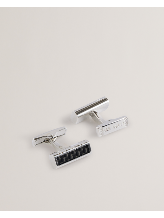 Ted Baker CARBIE - Carbon Fibre Bar Metal Cufflinks