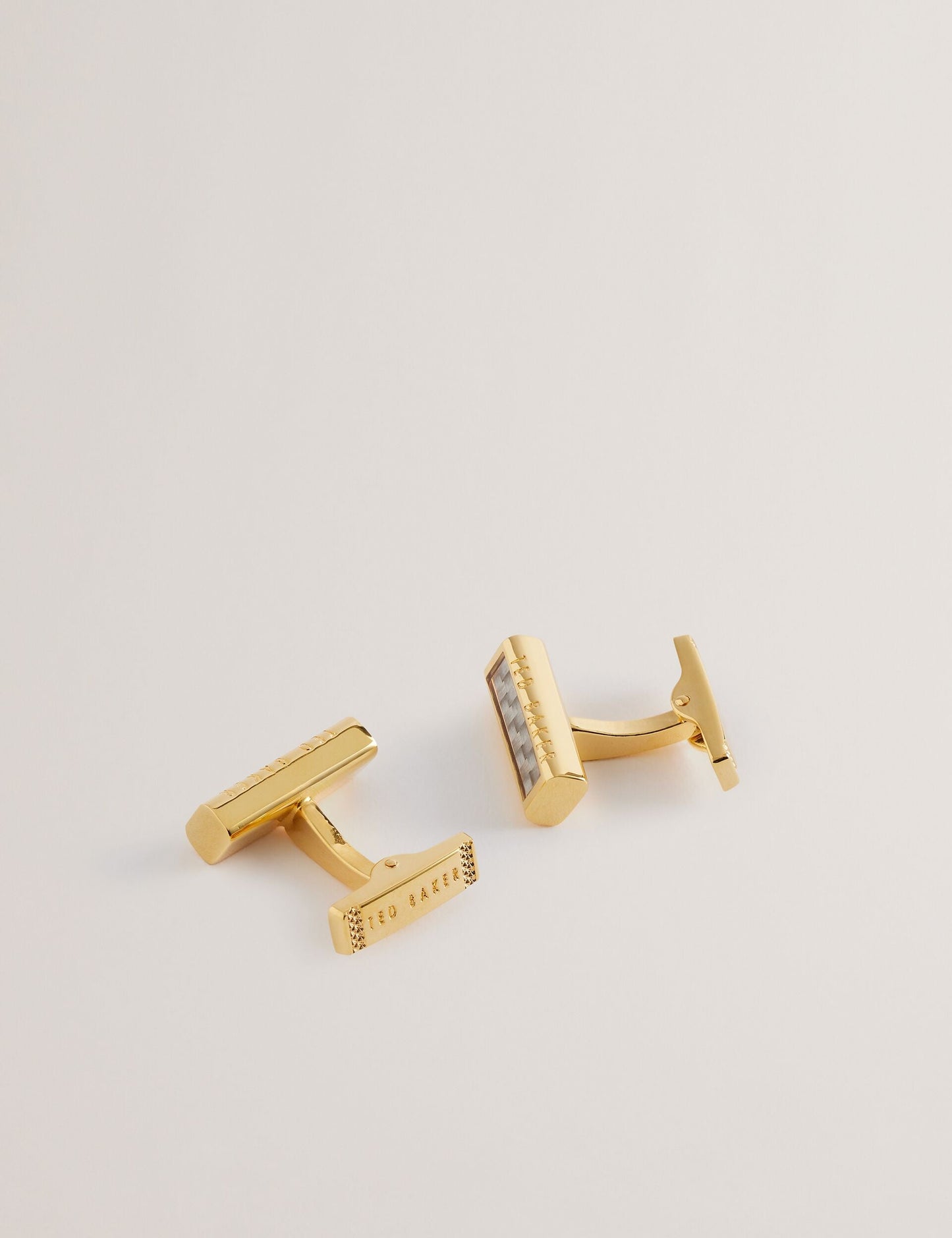 Ted Baker CARBIE - Carbon Fibre Bar Metal Cufflinks