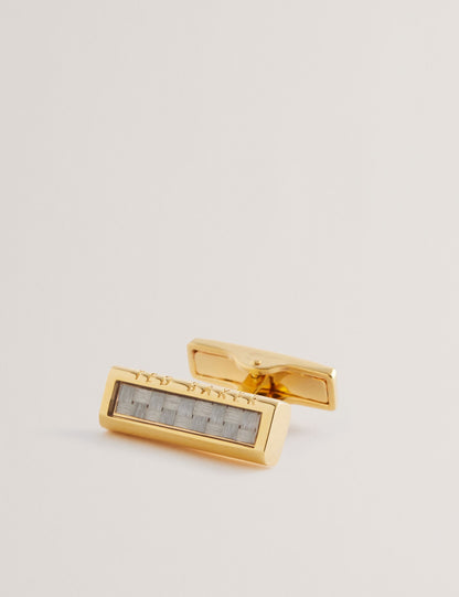 Ted Baker CARBIE - Carbon Fibre Bar Metal Cufflinks