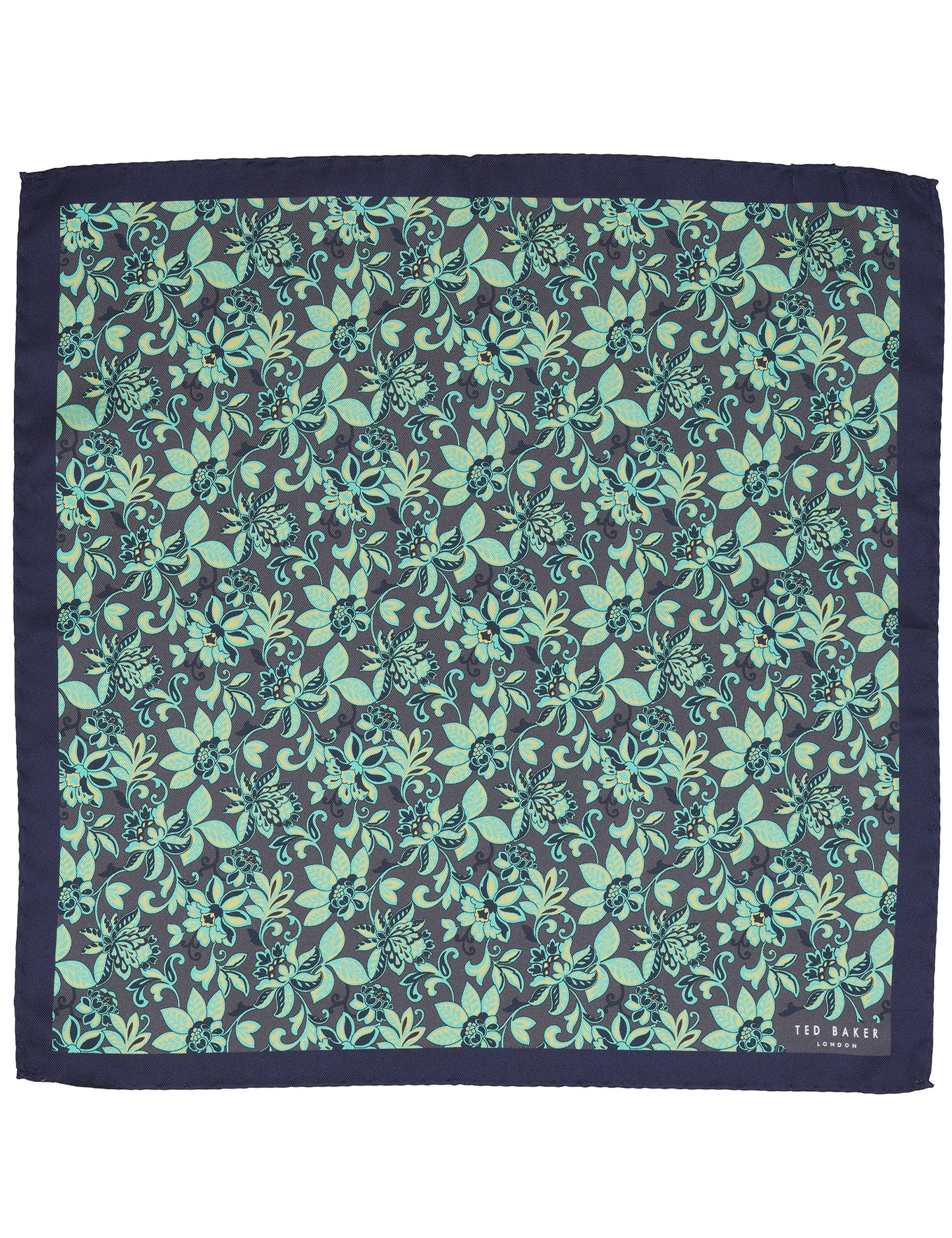 Ted Baker YORKPS Scrolling Floral Satin Pocket Square